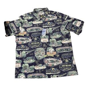 Michigan Wolverine Reyn Spooner Campus Hawaii Button-Up Shirt Sz 3XL NWT